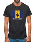 Barbados Barcode Style Flag Mens T-Shirt