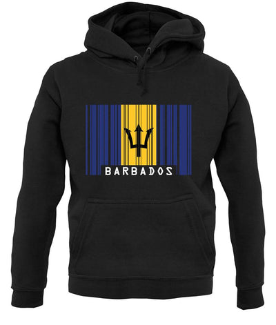 Barbados Barcode Style Flag unisex hoodie