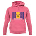 Barbados Barcode Style Flag unisex hoodie