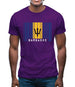 Barbados Barcode Style Flag Mens T-Shirt