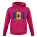 Barbados Barcode Style Flag unisex hoodie