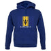 Barbados Barcode Style Flag unisex hoodie