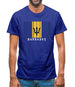 Barbados Barcode Style Flag Mens T-Shirt
