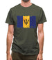 Barbados Grunge Style Flag Mens T-Shirt