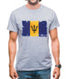 Barbados Grunge Style Flag Mens T-Shirt