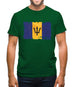 Barbados Grunge Style Flag Mens T-Shirt