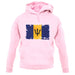 Barbados Grunge Style Flag unisex hoodie