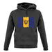 Barbados Grunge Style Flag unisex hoodie