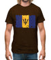 Barbados Grunge Style Flag Mens T-Shirt