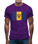 Barbados Grunge Style Flag Mens T-Shirt