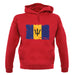 Barbados Grunge Style Flag unisex hoodie