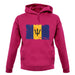 Barbados Grunge Style Flag unisex hoodie