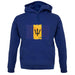 Barbados Grunge Style Flag unisex hoodie