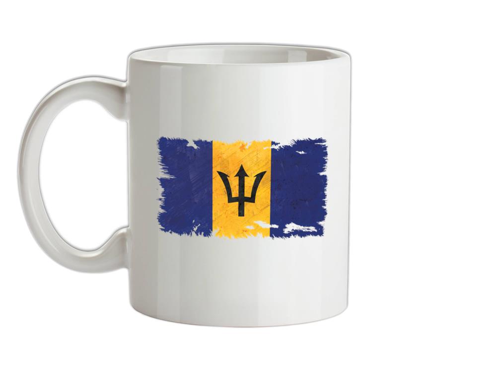 Barbados Grunge Style Flag Ceramic Mug