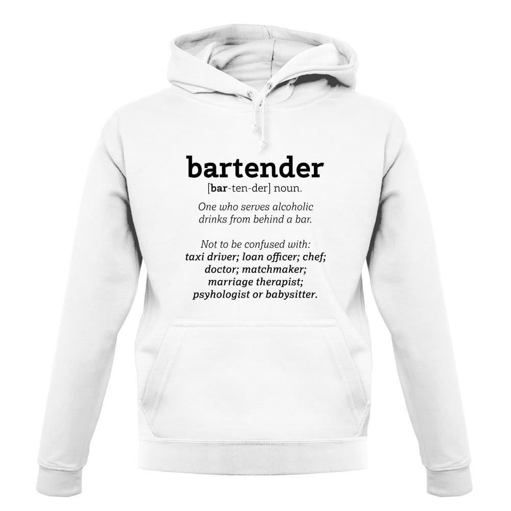 Bartender Definition unisex hoodie