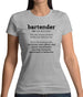 Bartender Definition Womens T-Shirt