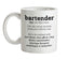 Bartender Definition Ceramic Mug