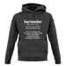 Bartender Definition unisex hoodie