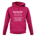 Bartender Definition unisex hoodie