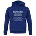 Bartender Definition unisex hoodie