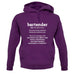 Bartender Definition unisex hoodie