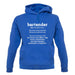 Bartender Definition unisex hoodie