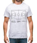 Basketball Court Diagram Mens T-Shirt