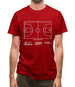 Basketball Court Diagram Mens T-Shirt