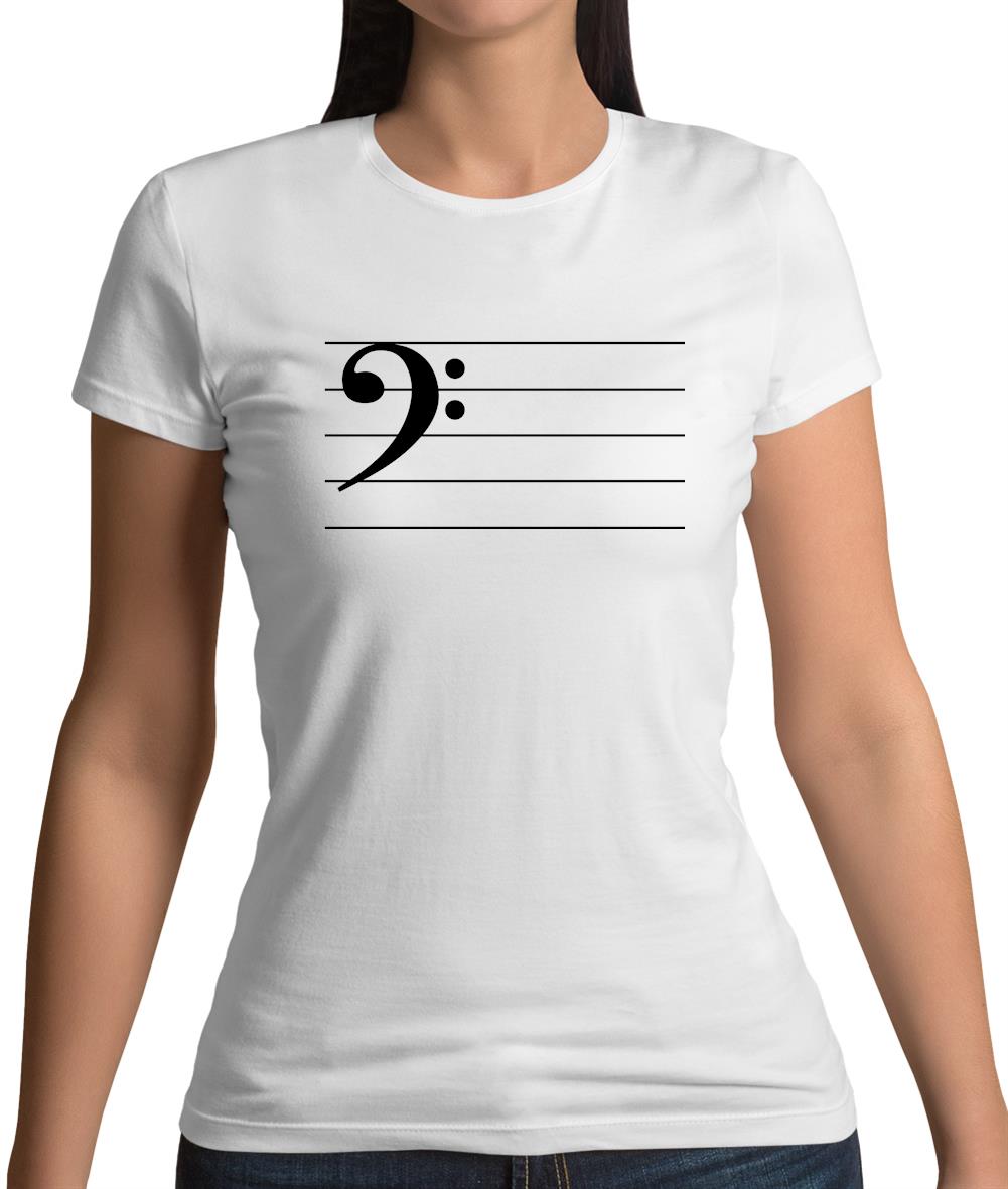 Bass Cleff Womens T-Shirt