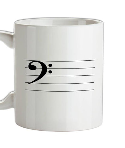 Bass Cleff Ceramic Mug