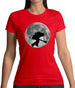 Bass Player Moon Womens T-Shirt