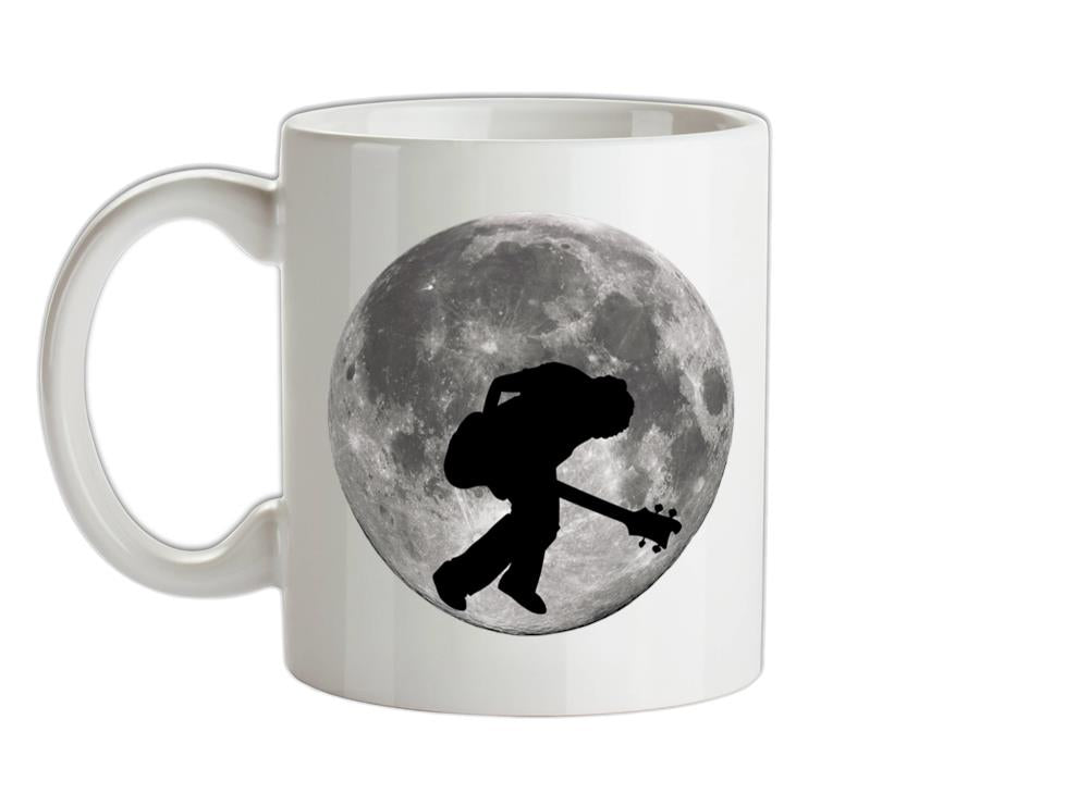 Bass Player Moon Ceramic Mug