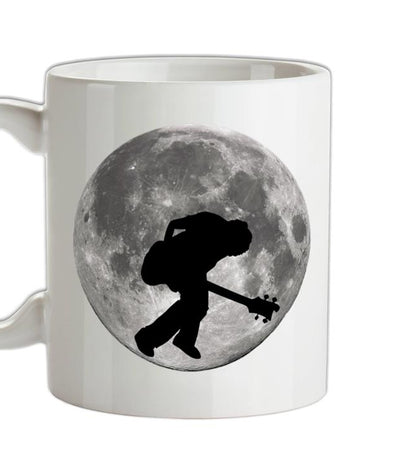 Bass Player Moon Ceramic Mug