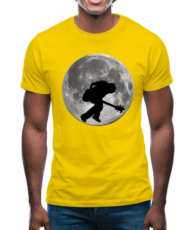 Bass Player Moon Mens T-Shirt