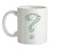 Green Bat Question Mark Ceramic Mug