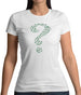 Green Bat Question Mark Womens T-Shirt