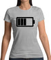 Battery Symbol Womens T-Shirt