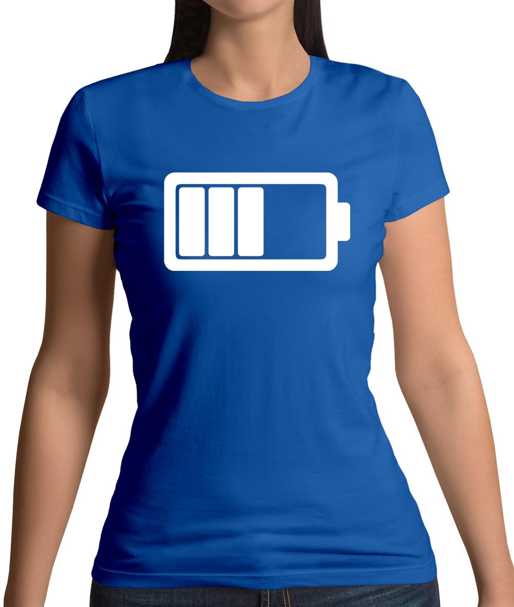 Battery Symbol Womens T-Shirt