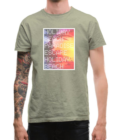 Beach Scene Holiday Paradise Mens T-Shirt