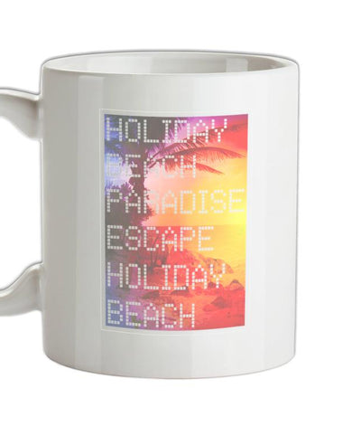Beach Scene Holiday Paradise Ceramic Mug
