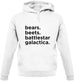 Bears, Beets, Battlestargalactica Unisex Hoodie