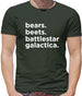 Bears, Beets, Battlestargalactica Mens T-Shirt