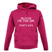 Because I'm the DM that's why Unisex Hoodie
