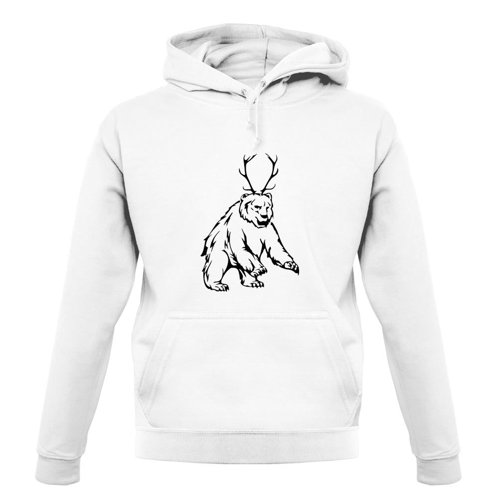 Bear Antlers (Beer) unisex hoodie