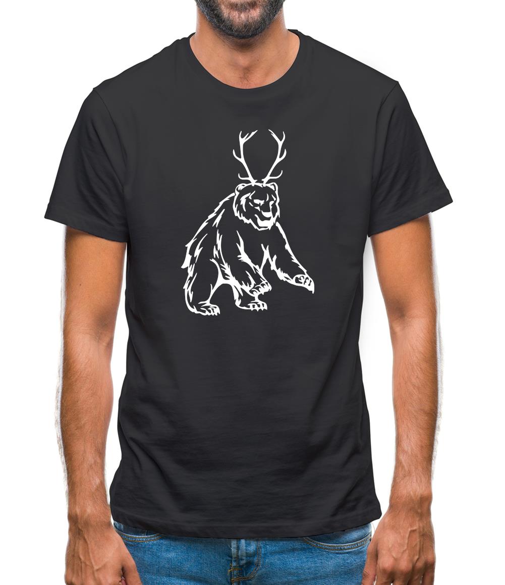 Bear Antlers (Beer) Mens T-Shirt