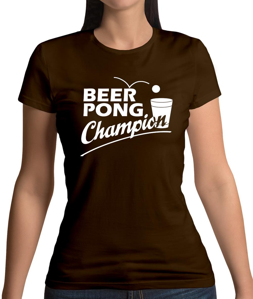 Beer Pong Champion Womens T Shirt Tee.sh
