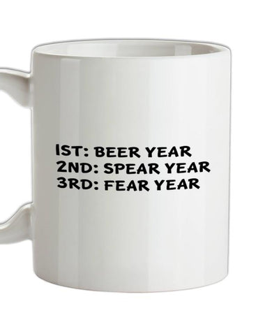 Beer Year Spear Year Fear Year Ceramic Mug