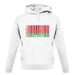 Belarus Barcode Style Flag unisex hoodie