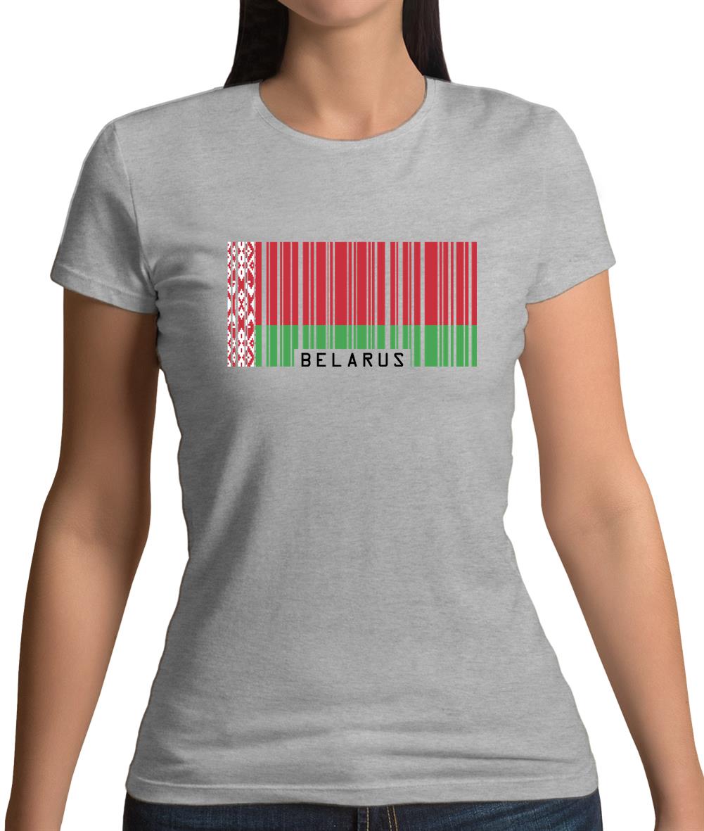 Belarus Barcode Style Flag Womens T-Shirt