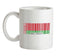 Belarus Barcode Style Flag Ceramic Mug